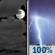 Tonight: Showers and thunderstorms, mainly after 4am.  Low around 75. Southeast wind 5 to 10 mph.  Chance of precipitation is 100%. New rainfall amounts between a quarter and half of an inch possible. 