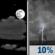 Tonight: A 10 percent chance of showers and thunderstorms after 5am.  Partly cloudy, with a low around 78. South wind around 5 mph becoming calm. 