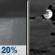 Tonight: A 20 percent chance of showers before midnight.  Mostly cloudy, with a low around 72. North wind around 5 mph. 
