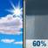 Thursday: A chance of showers and thunderstorms between 1pm and 5pm, then showers likely and possibly a thunderstorm after 5pm.  Increasing clouds, with a high near 91. Heat index values as high as 109. North wind 10 to 15 mph, with gusts as high as 20 mph.  Chance of precipitation is 60%. New rainfall amounts between a tenth and quarter of an inch, except higher amounts possible in thunderstorms. 