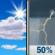 Thursday: A 50 percent chance of showers and thunderstorms, mainly between 1pm and 4pm.  Partly sunny, with a high near 93. Heat index values as high as 109. North wind 5 to 10 mph becoming southeast in the afternoon. 