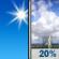 Today: A 20 percent chance of showers and thunderstorms after 2pm.  Sunny, with a high near 93. Heat index values as high as 106. Light south wind increasing to 5 to 10 mph in the morning. 