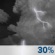 Tonight: A 30 percent chance of showers and thunderstorms, mainly after 4am.  Mostly cloudy, with a low around 74. East wind 5 to 10 mph. 